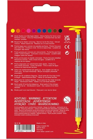 Faber Castell Çift Taraflı Keçeli Kalem 10 Renk