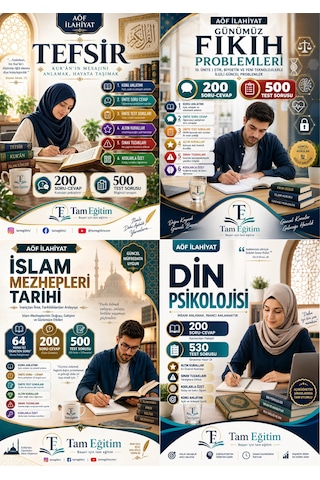 Aöf İlahiyat 2. Sınıf 3. Yarıyıl Tam Paket 8 Kitap