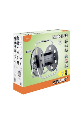 Claber 8890 Metal Hortumsuz 40 M Hortum Makarası