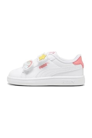 Puma Smash 3.0 Badges V Inf Tenis Ayakkabısıkız Bebek Altın