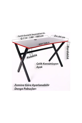 Xprime Noxus Oyuncu Masası 140 CM