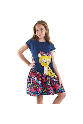 Denokids Mshb&g Süslü Leo Kız Çocuk Elbise Lacivert