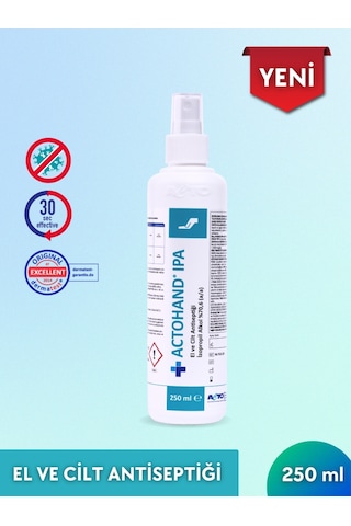 Acto Actohand Ipa El Ve Cilt Antiseptiği İzopropil Alkol %70.6 250 ML Acto Actohand Ipa El Ve Cilt Antiseptiği İzopropil Alkol %70.6 250 ML
