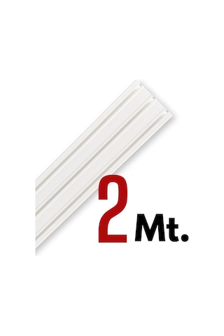 Tümray 3 Raylı Korniş Perde Rayı Kaliteli Sağlam Ambalaj 2 Metre