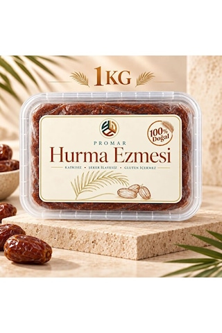 Katkısız Doğal Hurma Ezmesi - %100 Hurma Püresi 1 Kg