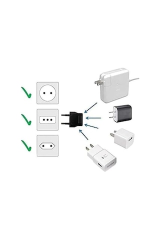 Tip C Priz Dönüştürücü Adaptör - Amerikalı Fiş Çevirici