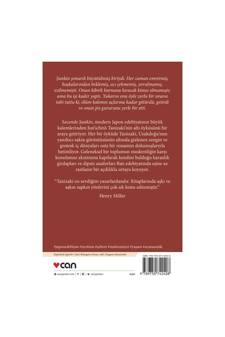 Sazende Şunkin - Junichiro Tanizaki - Can Yayınları