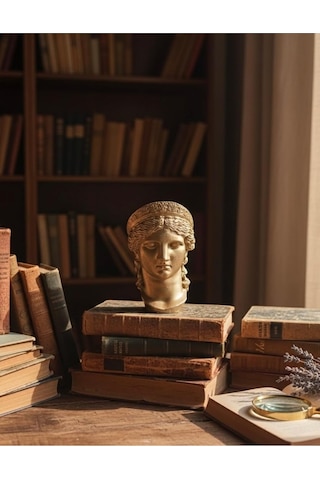 Ayrex Zeroxo Antik Yunan Heykeli Gold Dekoratif Mini Obje, Figür / Mitolojik Sanat Dokunuşlu Masaüstü Dekor Diğer