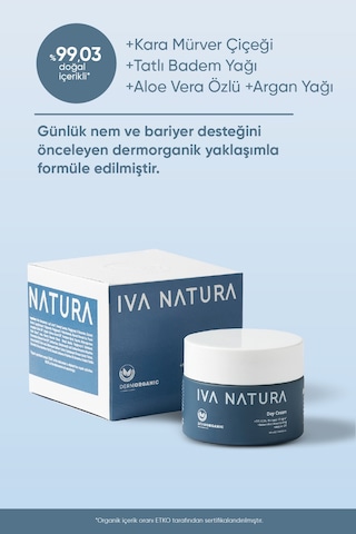Iva Natura Nemlendirici Etkili Gündüz Kremi Organik Sertifikalı 50 ML
