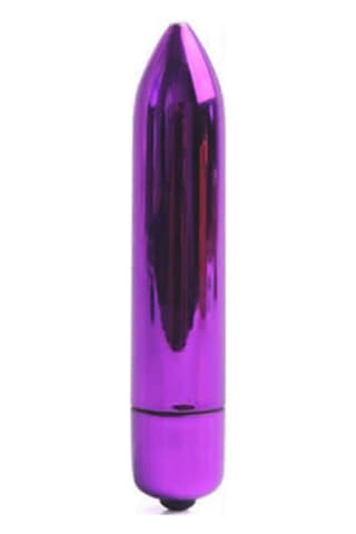 Hızlı Express Bullet 9 Cm Mini Metal Titreşimli Süper Orgazm Vibratörü Mor