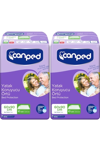 Canped Hasta Yatak Koruyucu Örtü 2 x 10'lu 60 x 90 CM
