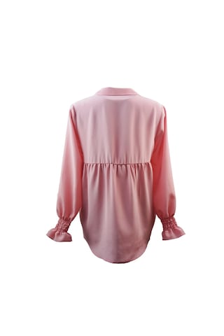 BULALGİY Kadın Pembe Saf İpek Bluz - BGA00050M