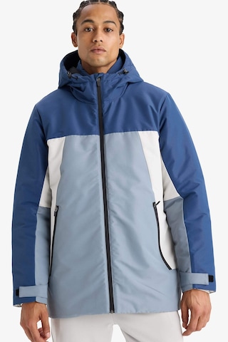 Defacto Defactofit Su Geçirmez Regular Fit Kapüşonlu Fermuarlı Rüzgar Geçirmez Mont E9488ax25wnın231 İndigo