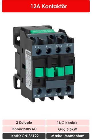 Momentum Kontaktör 12A 5.5kW 1NC XCN-35122