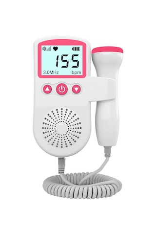 Konesam Bebek Kalp Atışı Dinleme Cihazı - 3.0mhz Lcd Ekranlı Taşınabilir Fetal Doppler