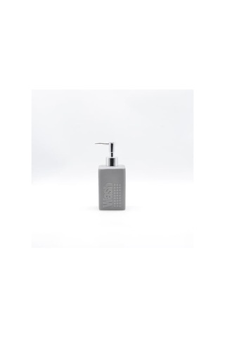 Sıvı Sabunluk Gri Modern 7x7x17cm 300ml Seti Siyah