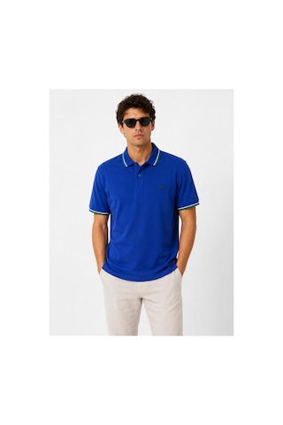Neco Giyim Erkek Slim Fit Spor Polo Yaka Tişört Mavi