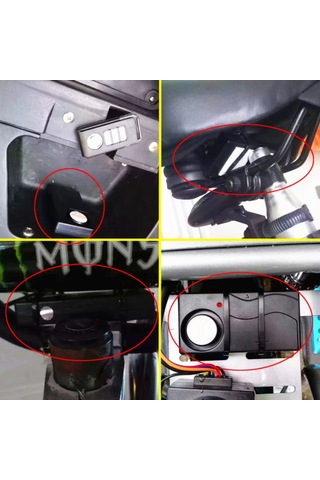 Mufunye 110db Bisiklet Alarmı Kablosuz Titreşim Hareket Sensörü Motosiklet Bisiklet Güvenlik Sensörleri Uzaktan Kumandalı Bisiklet Alarmı