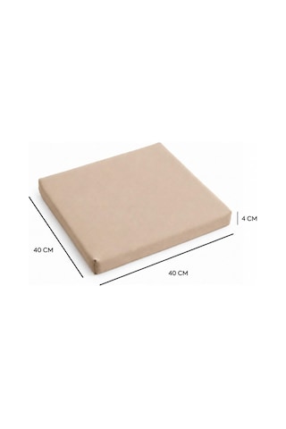 Sandalye Oturum Minderi Renkli 40x40x4 Bağcıklı Çıkarılabilir Kılıflı Çökme Yapmaz Sütlü Kahve Çok Renkli