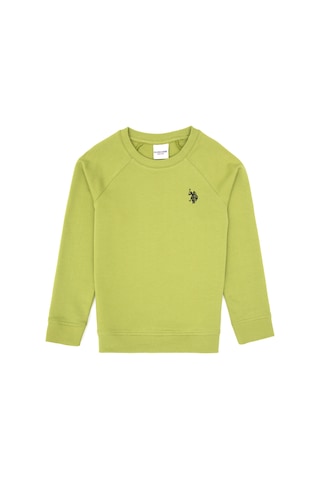 U.S. Polo Assn. Erkek Çocuk Fıstık Yeşili Basic Bisiklet Yaka Sweatshirt 50313832-VR087