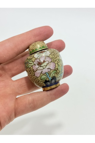 Antika Cloisonne Minyatür Kavanoz 5,4x4,2cm 136