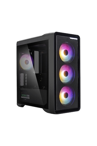 Zalman M3 Plus RGB 4 Adet RGB Fanlı Temper Camlı Siyah mATX Mini Tower Kasa