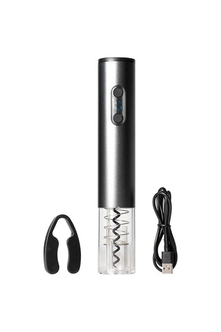 Xindoker Alüminyum Abs Akıllı Şarjlı Şarap Açıcı - Hızlı, Hijyenik Ve Dayanıklı, Gümüş Gri, 2800mah Pil, Ev Ve Dışarı Kullanıma Uygun Gümüş Gri