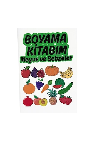 Meyve Sebze Temalı Boyama Kitabı 210x145 Mm