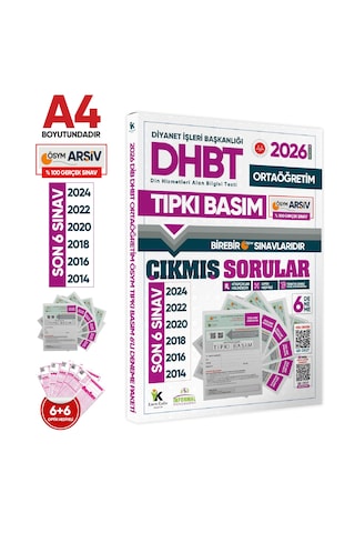 2026 Kpss-dhbt Lisans-önlisans-ortaöğretim Ösym Çıkmış Soru Tıpkı Basım 6+6+6 Kitapçık Tg Deneme Seti