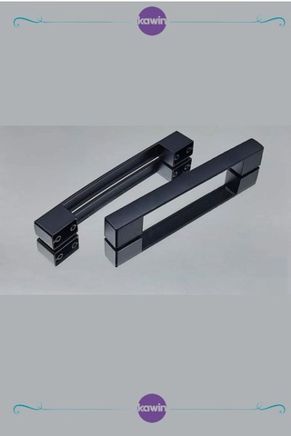 Köprü Alüminyum Metal Lüks Modern Mobilya Çekmece Mutfak Dolabı Kulpu Siyah 96mm