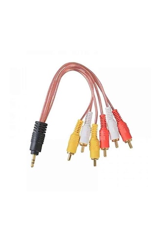 3.5 Mm Stereo Erkek 6 Tos Erkek 5+1 Ses Sistemi Kablosu