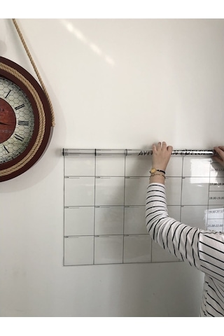 Aylık Planlayıcı Akıllı Kağıt Tahta Takvim Silgili Kalem Hediye
