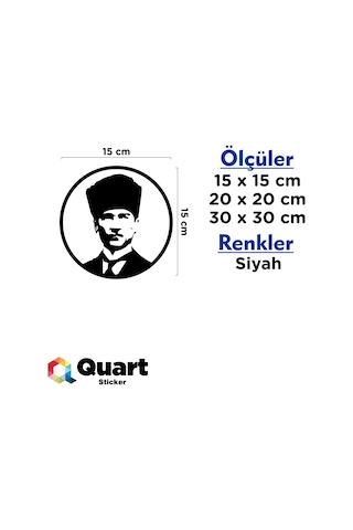 Kalpaklı Atatürk Oto Sticker Araba Sticker