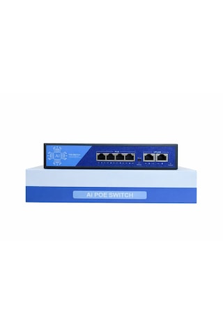 3dcool 3d-pse04 6 Port Kamera Poe Switch 4xpoe 2xuplink 65w 250mt