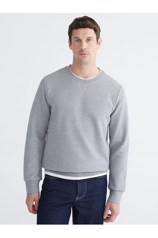 Lc Waikiki Gri Bisiklet Yaka Erkek Sweatshirt