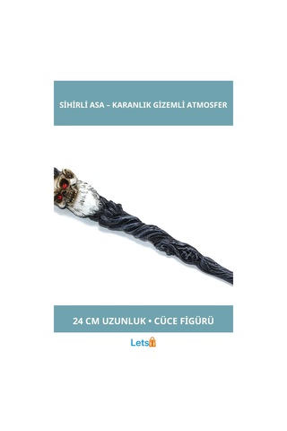 Polyester Sihirli Asa Gotik Korku Temalı 24 Cm 1 Adet