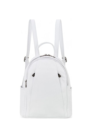 Bilik Deri Beyaz Rölax Deri Kadın Sırt Çantası Blm01 9550 Beyaz Rölax Deri Beyaz