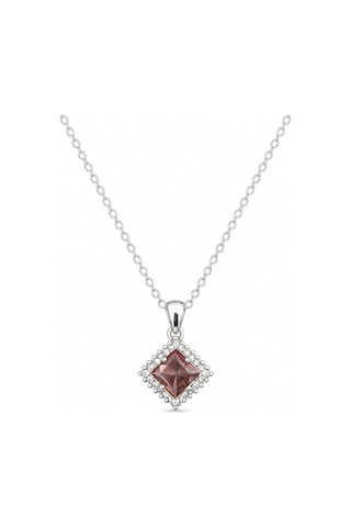 Doğal Zultanit Taşlı Kararmaz Çelik Kolye Renk Değiştiren Kadın Kolye Çok renkli