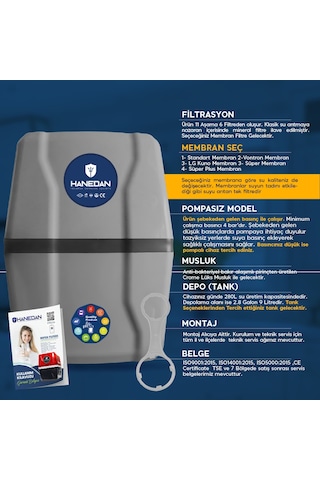 11 Aşamalı 9 Litre 384005324 Yumuşak Içimli Su Arıtma Cihazı
