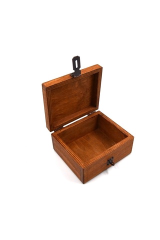 Ahşap Mini Kilit Takılabilir Denge Yoga Figürlü Kutu 14.5cm X 12.5 Cm