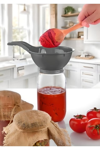 Pratik Plastik Pirinç Ve Kavanoz Süzgeçleri Gri