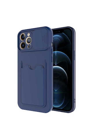 Apple Uyumlu iPhone 12 Pro Uyumlu Kartix Kılıf-lacivert Lacivert -