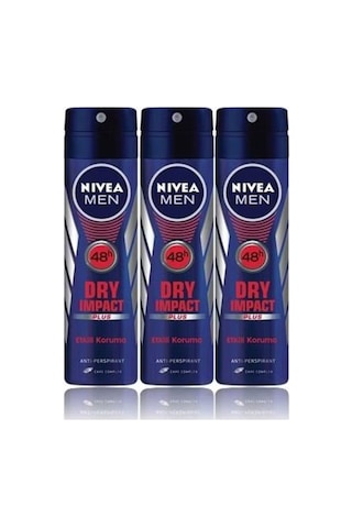 Nivea Dry Impact Erkek Sprey Deodorant 3 x 150 ML