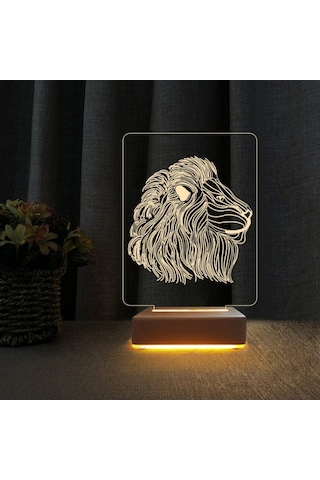 Aslan 3d Led Lamba Hediyelik, Galatasaraylı Hediyesi Gece Lambası Aslan 3d Led Lamba Hediyelik, Galatasaraylı Hediyesi Gece Lambası