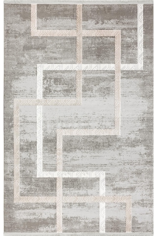 Çam Halı Eliza 4301 Gri Enti Halı Modern Desenli Makine Halısı