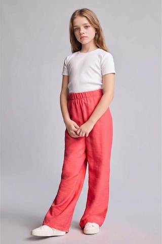 Defacto Wıde Straıght Geniş Paça Krinkıl Viskon Pantolon Kız Çocuk H1512a826smpn680 Pembe-pn680