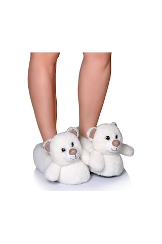 Twigy Aa0648 Tw Bear Kadın Hayvanlı Panduf Beyaz 36-41 Beyaz