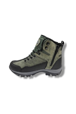 Cakgo 980-26 Deri İçi Kürklü Astar Anatomik Outdoor Erkek Çcouk Bot 36-39 Haki