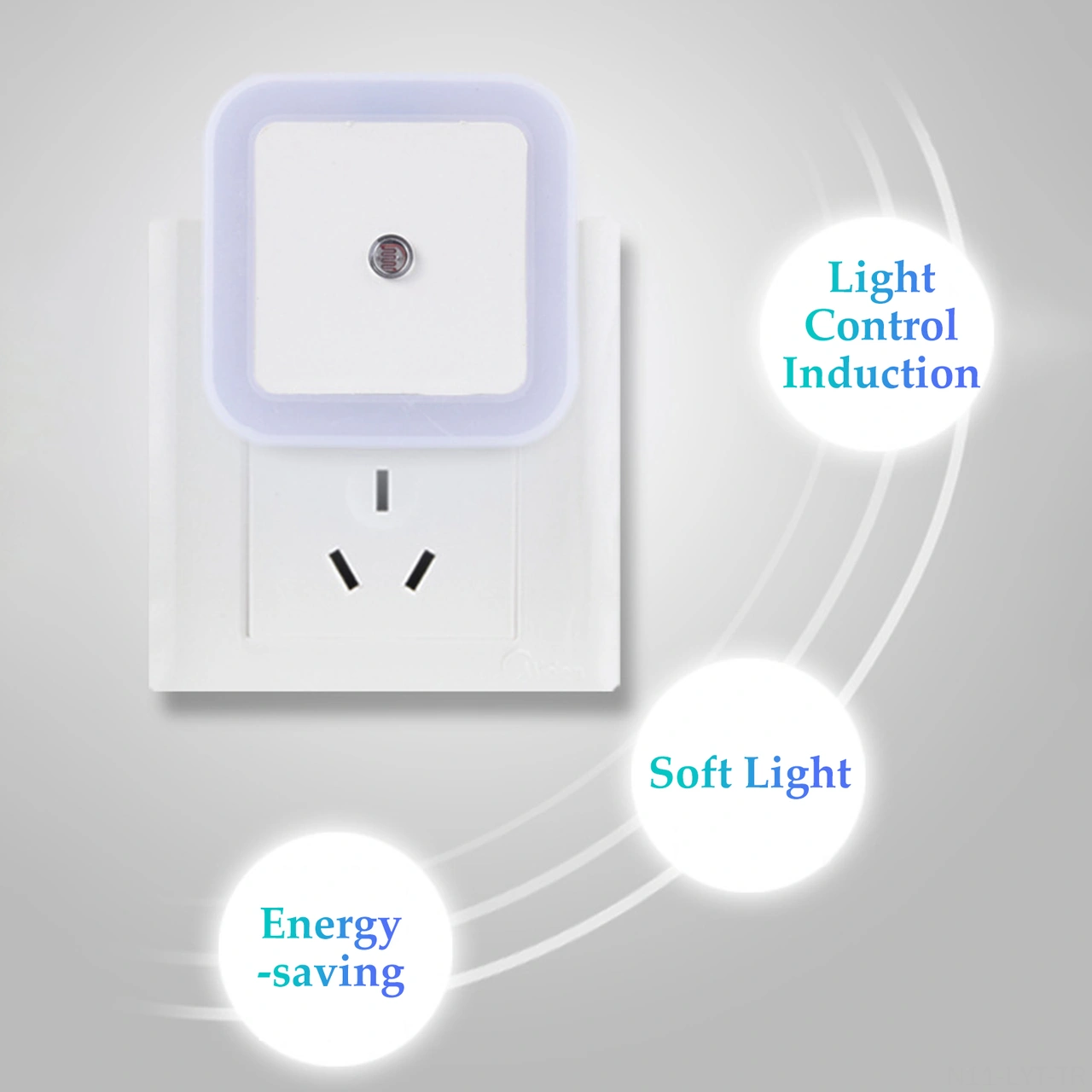 Youtek Mavi Işıklı Otomatik Işık Kontrollü Led Gece Lambası - Enerji Tasarruflu Duvar Prizi Lambası, Ev Odaları İçin Uyku Dostu Ve Güvenli Mavi