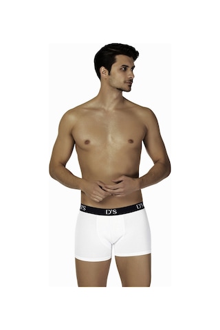 D's Damat Ds Damat Trendy 3'lü Boxer Beyaz Ds0126 R002
